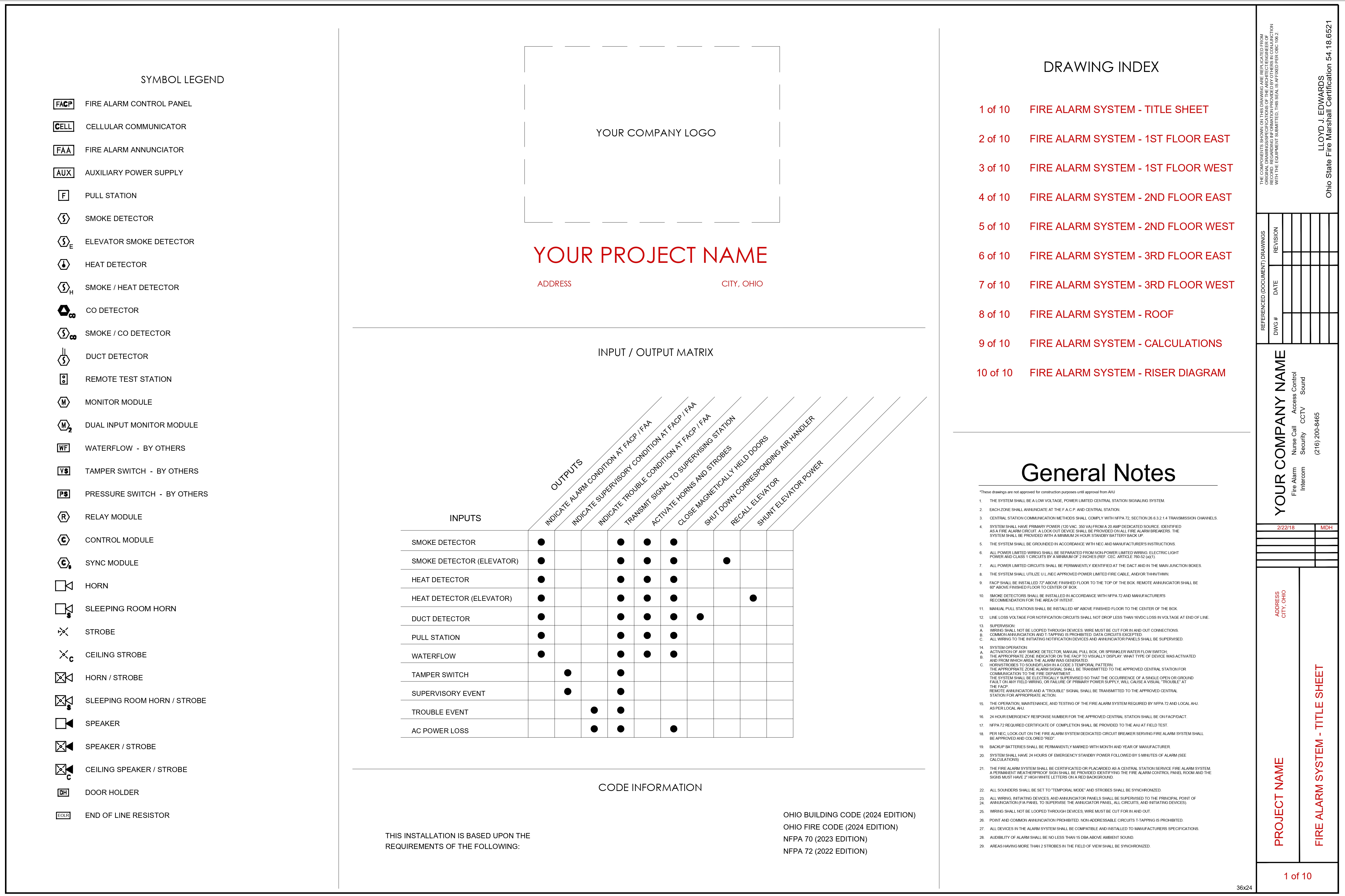 Sample Fire Alarm Blueprint